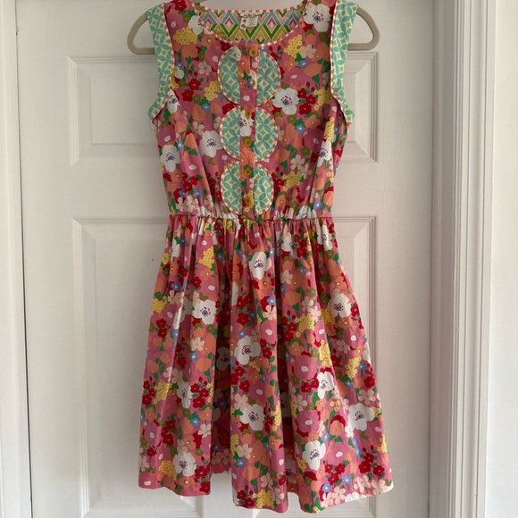 MATILDA JANE Floral Sleeveless Fit & Flare Dress Whimsical Boho Playful XS - Picture 3 of 13